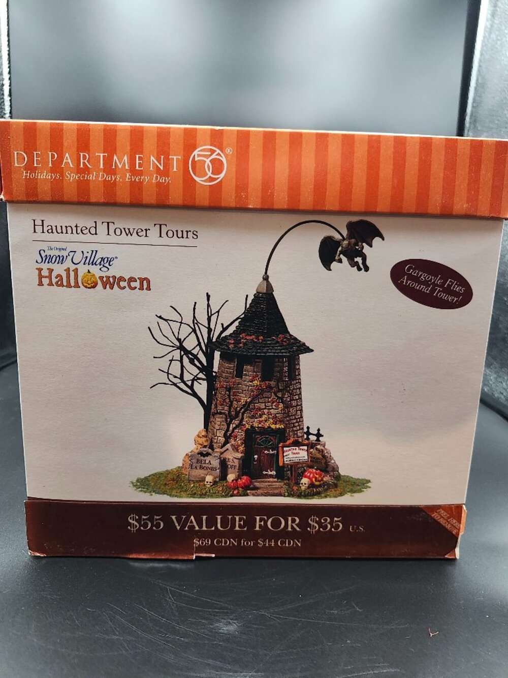 Department 56 Snow Village Halloween Haunted Tower Tours Animated With Box